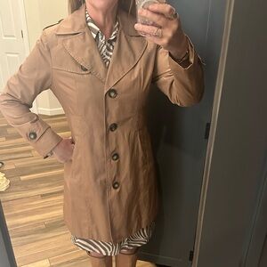 Kenneth Cole Reaction Women's Tan Trench Rain Coat XL & M Available